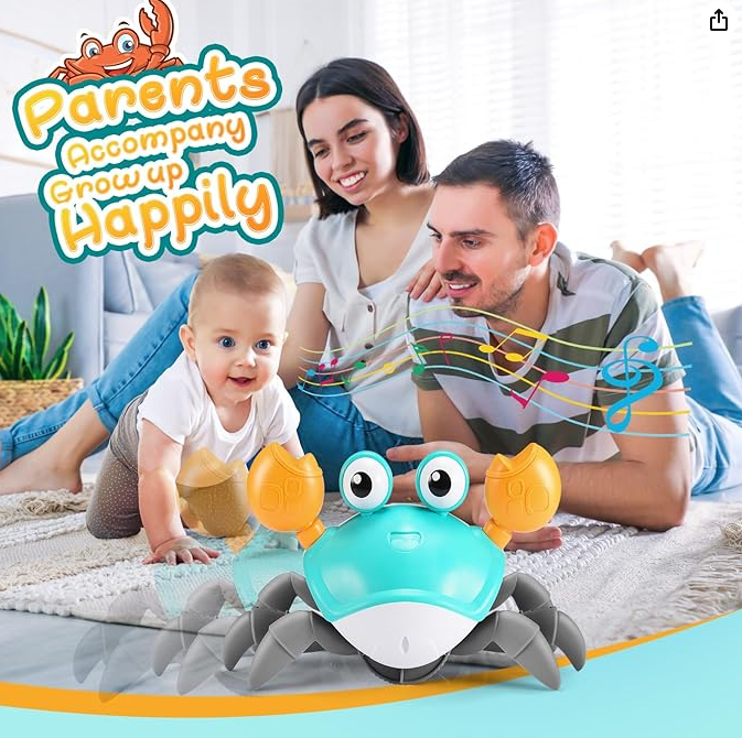 Crabe interactif lumineux et musical