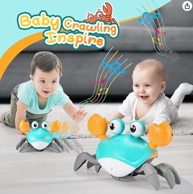 Crabe interactif lumineux et musical