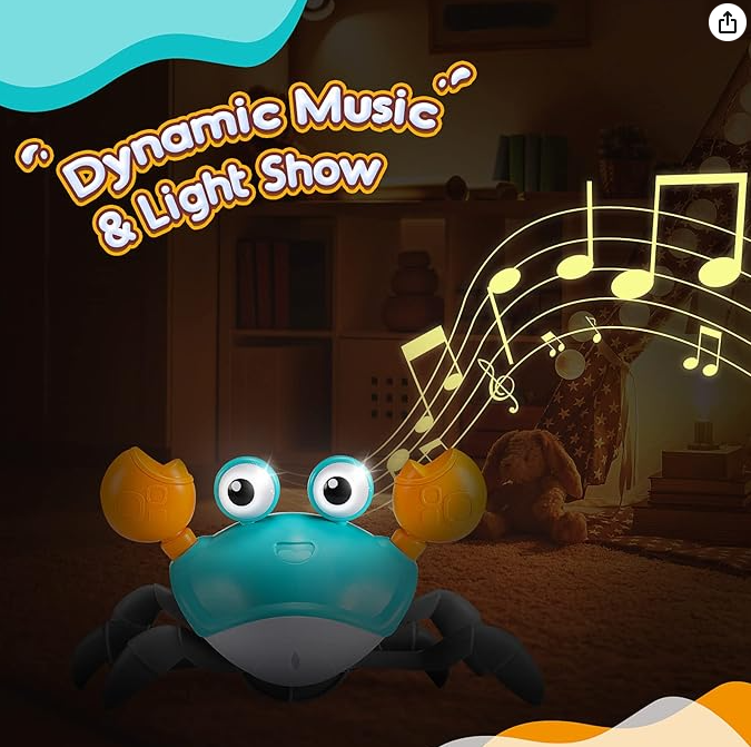 Crabe interactif lumineux et musical