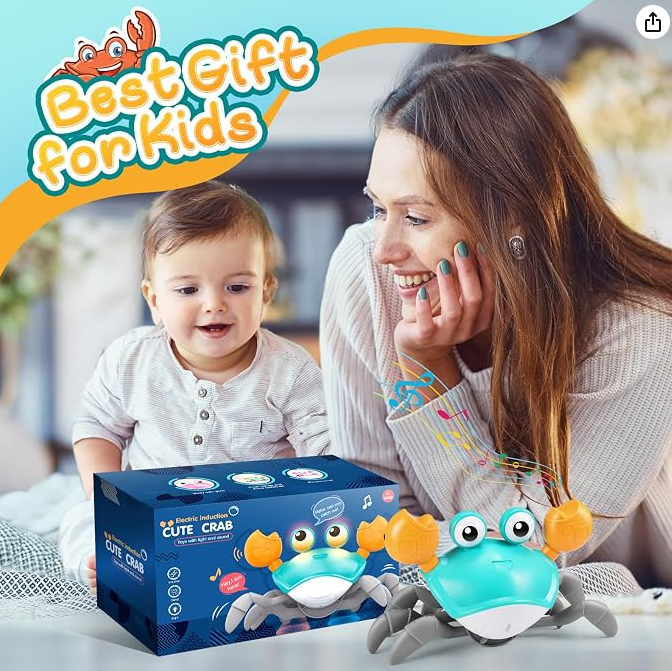 Crabe interactif lumineux et musical