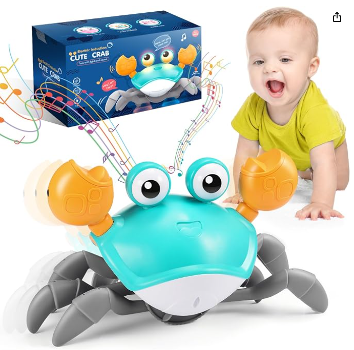 Crabe interactif lumineux et musical
