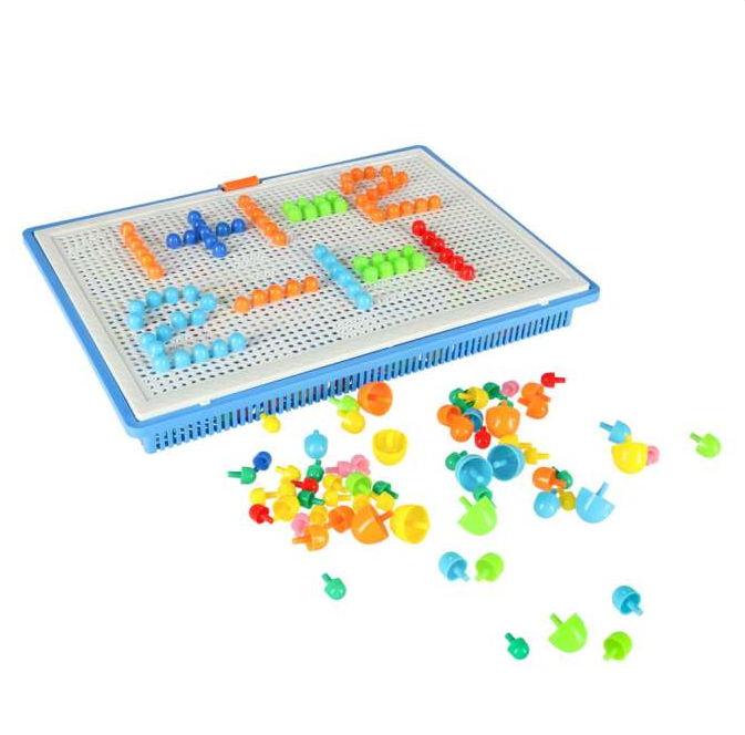 Jeu Créatif Mosaïque à Picots / Champignons – Tableau Pédagogique Enfant (Motricité & Pixel Art)