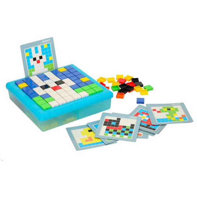 Jeu Éducatif de Logique et Mosaïque Carreaux – Puzzle Pixel Art Montessori (175 Pièces & Cartes Modèles)