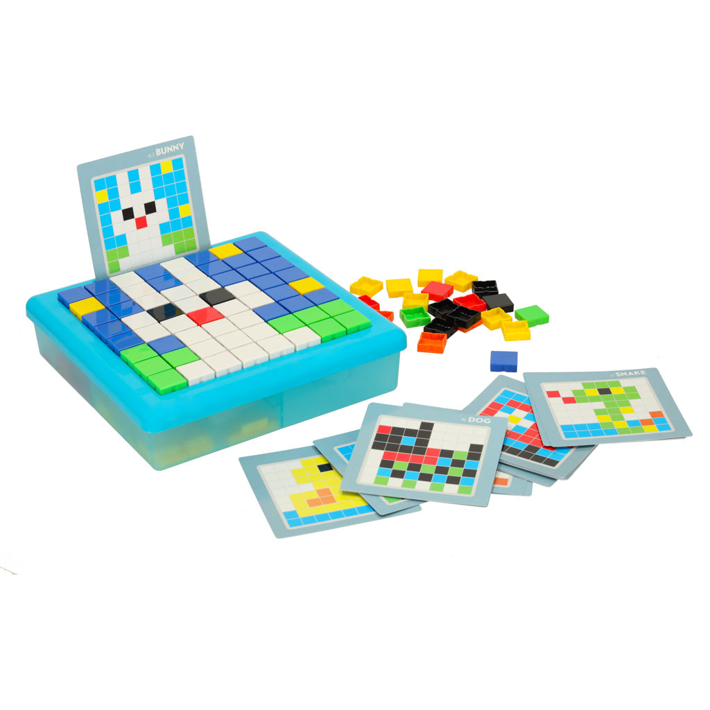 Jeu Éducatif de Logique et Mosaïque Carreaux – Puzzle Pixel Art Montessori (175 Pièces & Cartes Modèles)
